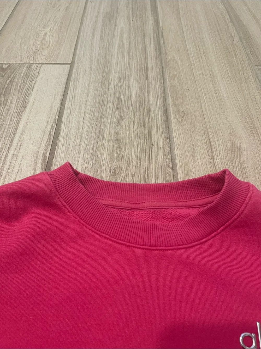 Alo Yoga Accolade Crewneck Sweatshirt Pink Summer Crush Sz S 4-6 W